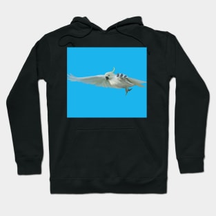 Cockatoo on Blue Hoodie